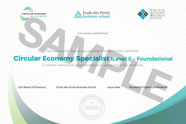Circular Economy Specialist (Level I) - Foundational