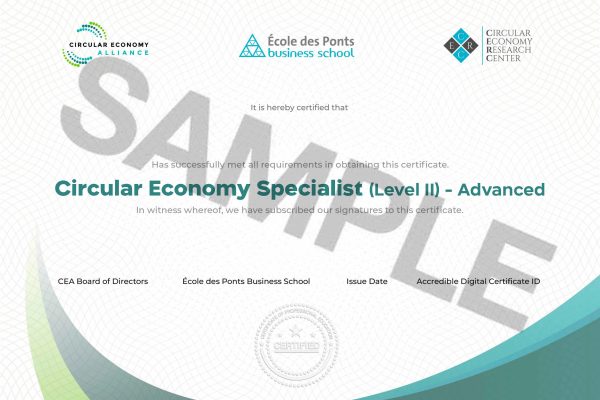 Circular Economy Specialist (Level II) - Advanced