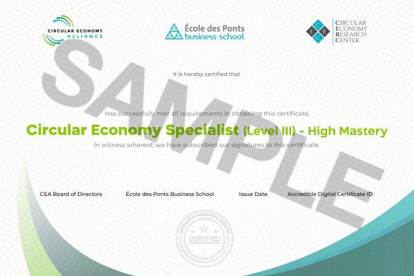 Circular Economy Specialist (Level III) - High Mastery